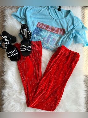 Urban Outfitters Rosie Velvet Flare Pants